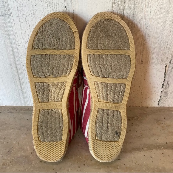 Sperry Top Sider Katama Espadrilles Red White 8M - Picture 9 of 9